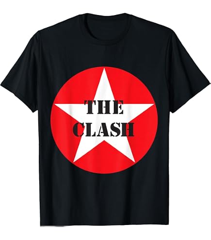 Amazon.com: The Clash - Scratched Red Logo T-Shirt : Clothing